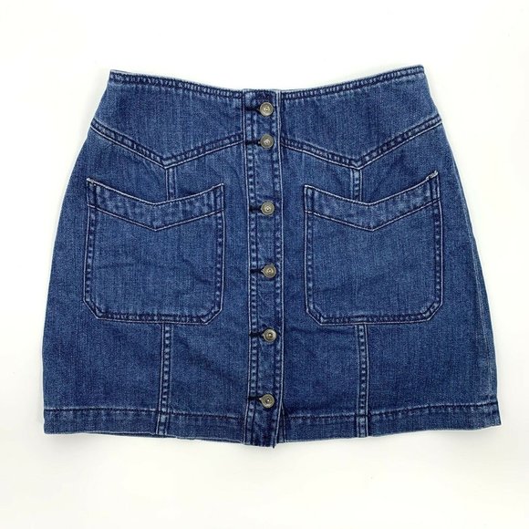 Free People Dresses & Skirts - Free People Come A Little Closer Denim Mini Skirt